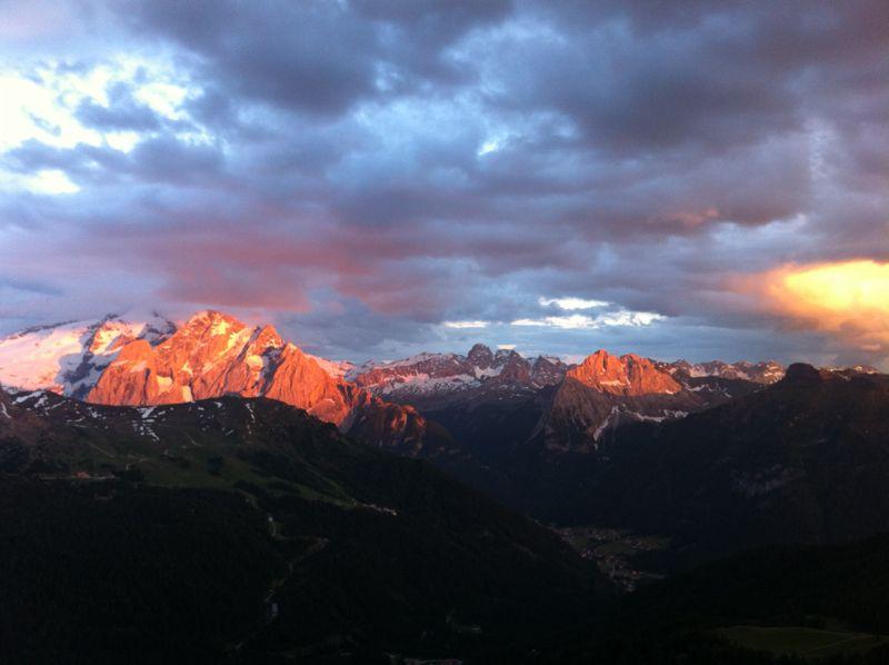 sončni zahod v Dolomitih Dolomiti2013-2
